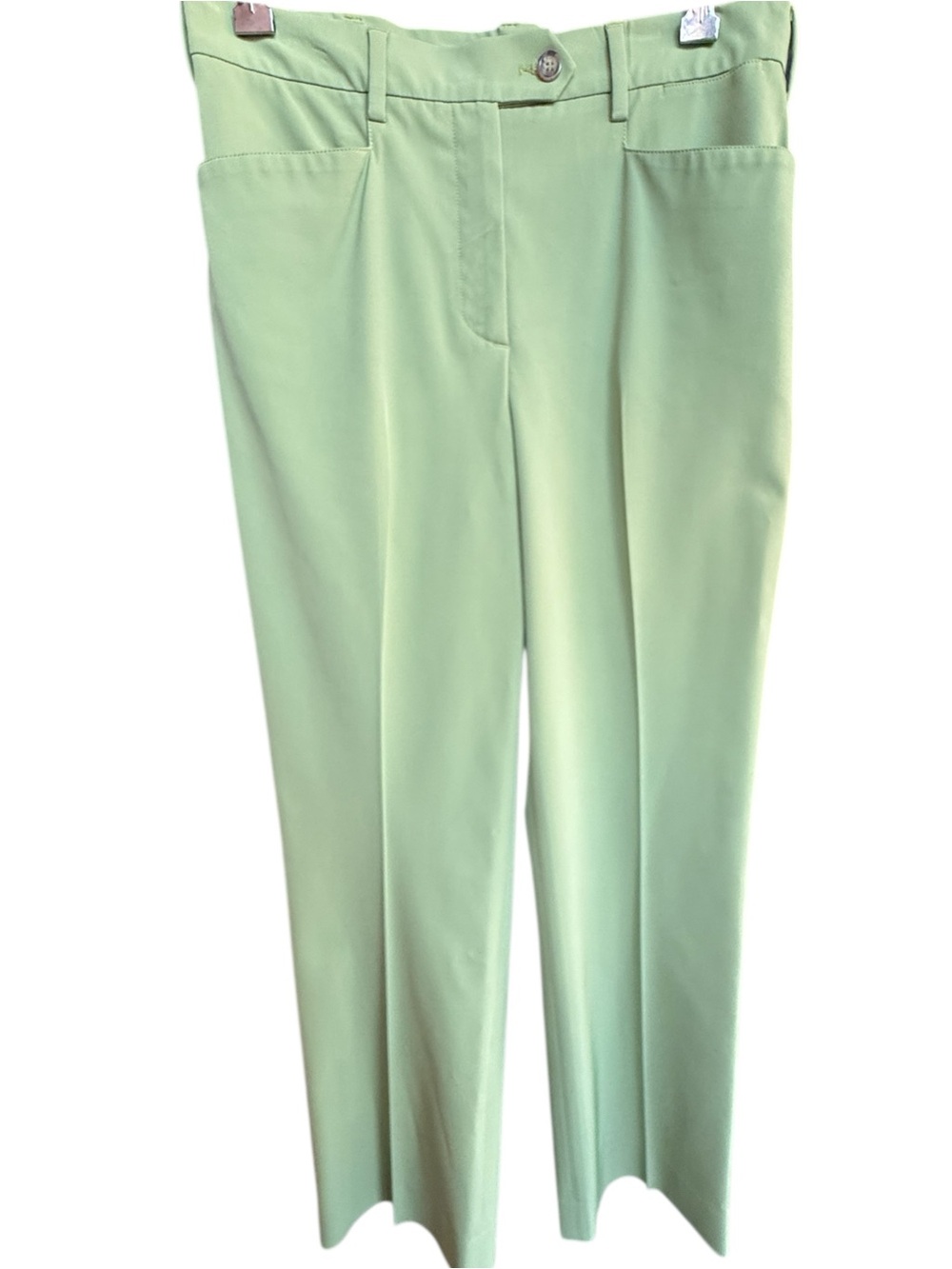 Prada Mint Green Straight-Leg Trousers